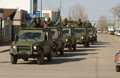 Reservists training in Watrous, Saskatchewan